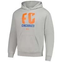 Sweat à capuche unisexe Live Breathe Futbol gris chiné FC Cincinnati