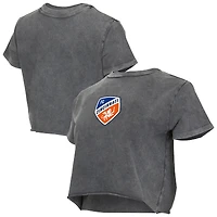 T-shirt court en tissu vieilli Concepts Sport Charcoal FC Cincinnati pour femme