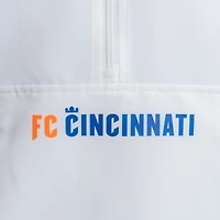 Women's Lusso  White FC Cincinnati Paige Half-Zip Hooded Jacket