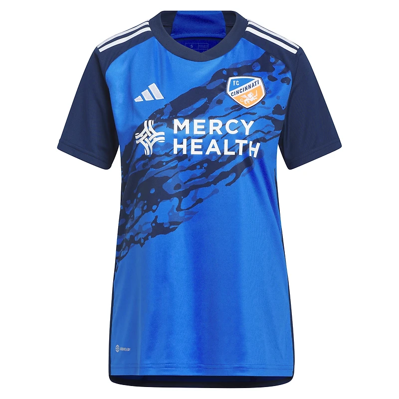 Women's adidas Blue FC Cincinnati 2023 River Kit Replica Custom Jersey