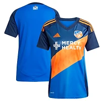 Maillot réplique orange et bleu du kit Legacy 2025 adidas Blue FC Cincinnati pour femme