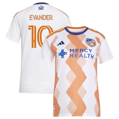 Maillot réplique adidas Evander da Silva Ferreira blanc FC Cincinnati 2026 The Seven Hills pour femme