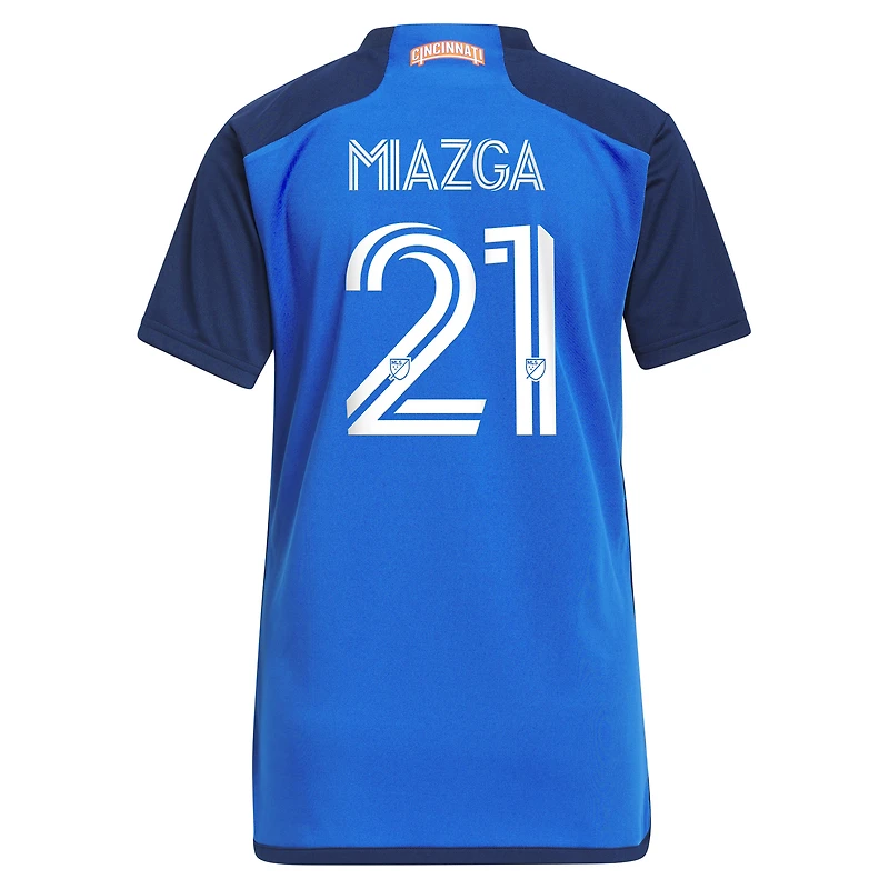 Maillot adidas Matt Miazga bleu pour femme FC Cincinnati 2023 River Kit Replica
