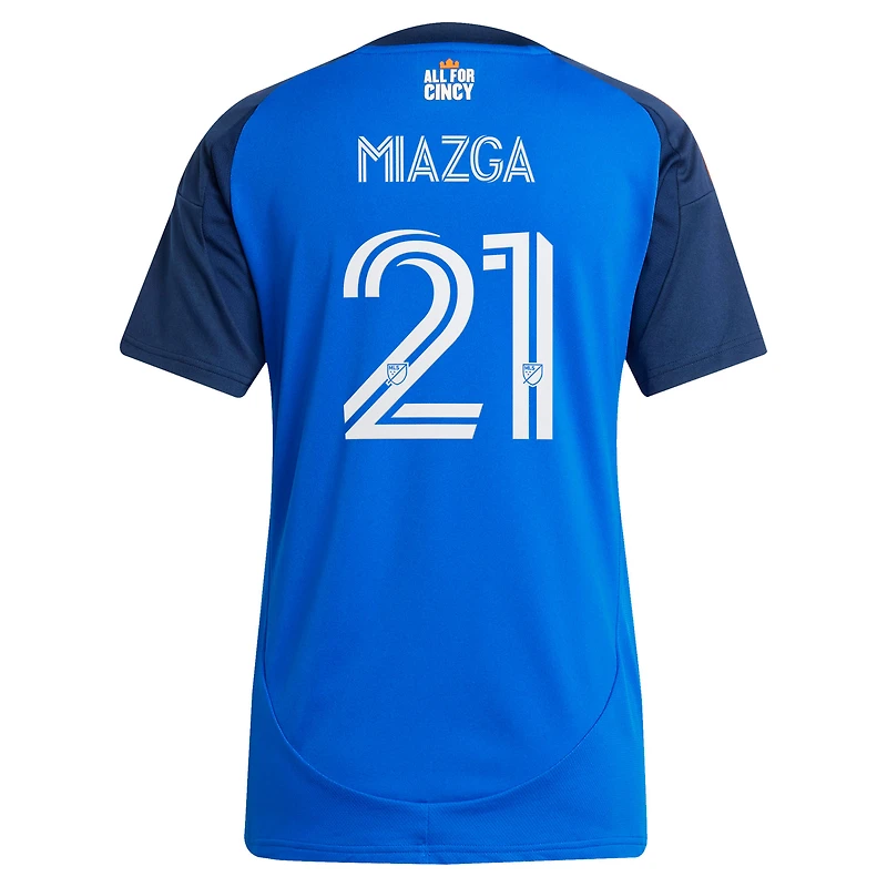 Women's adidas Matt Miazga Blue FC Cincinnati 2025 Orange and Legacy Kit Replica Player Jersey