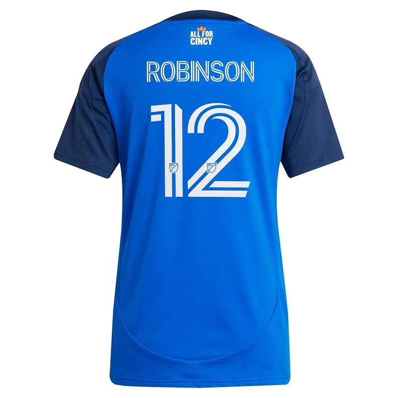 Women's adidas Miles Robinson Blue FC Cincinnati 2025 Orange and Legacy Kit Replica Player Jersey