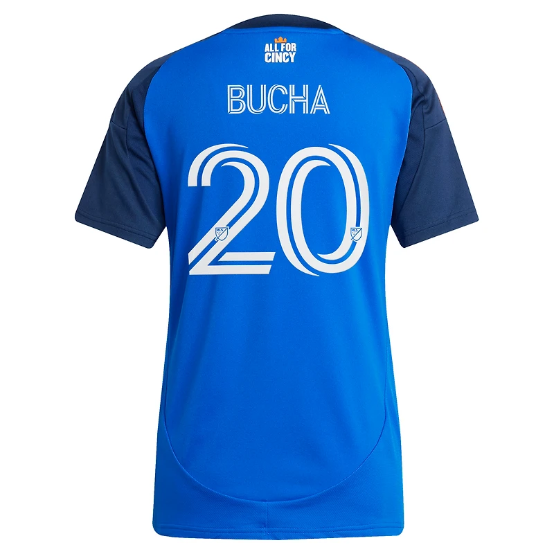 Women's adidas Pavel Bucha Blue FC Cincinnati 2025 Orange and Legacy Kit Replica Jersey