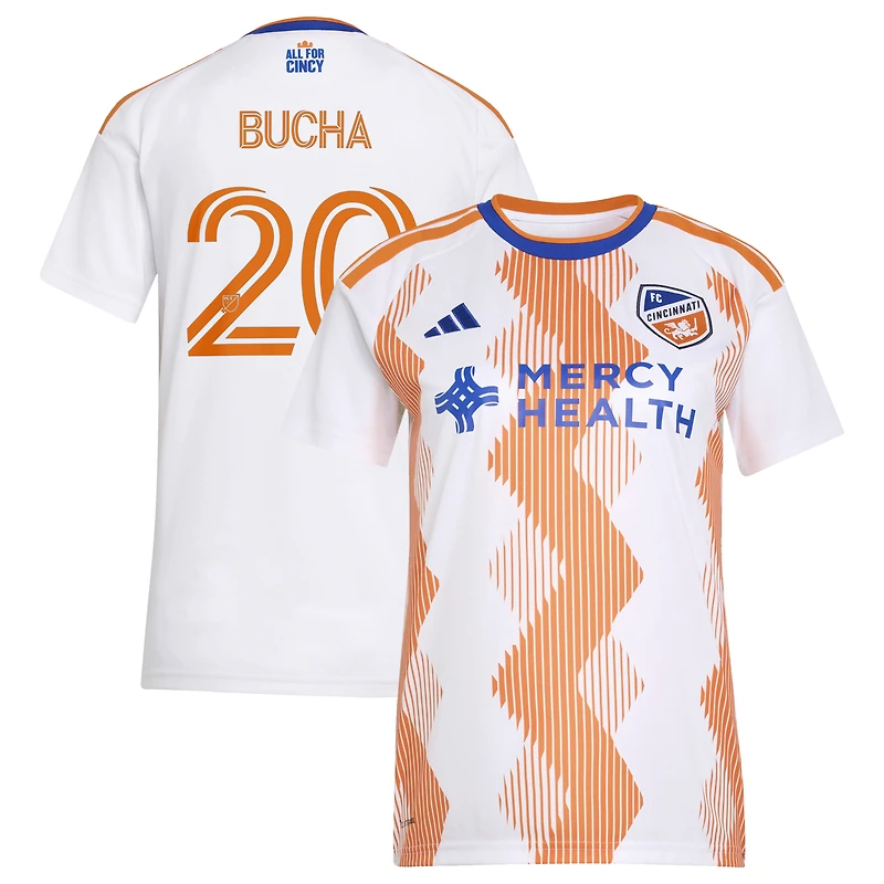 Women's adidas Pavel Bucha White FC Cincinnati 2026 The Seven Hills Kit Replica Jersey
