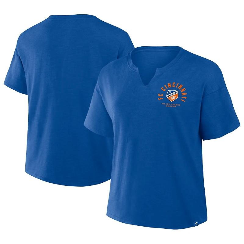 Women's Fanatics Royal FC Cincinnati Bicycle Kick Stadium Slub T-Shirt