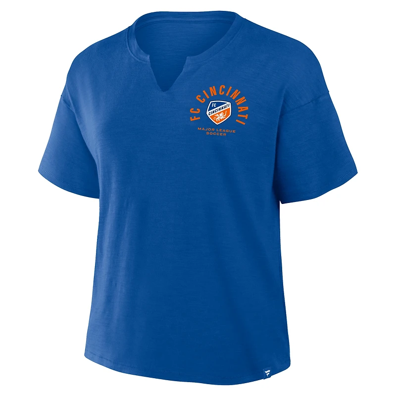 Women's Fanatics Royal FC Cincinnati Bicycle Kick Stadium Slub T-Shirt