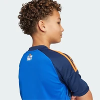 Maillot réplique orange et bleu du kit Legacy 2025 adidas Blue FC Cincinnati pour jeunes