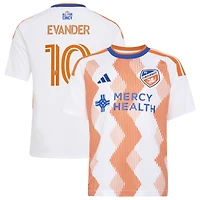 Youth adidas Evander da Silva Ferreira White FC Cincinnati 2026 The Seven Hills Kit Replica Jersey