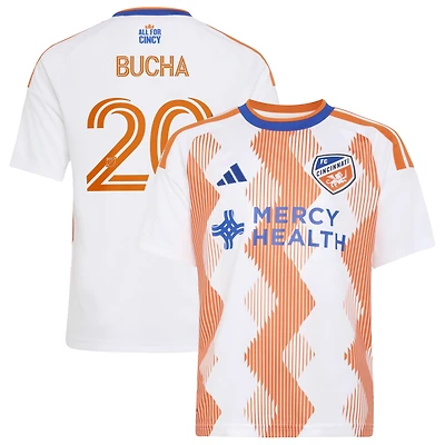Maillot réplique adidas Pavel Bucha blanc FC Cincinnati 2026 The Seven Hills pour enfant