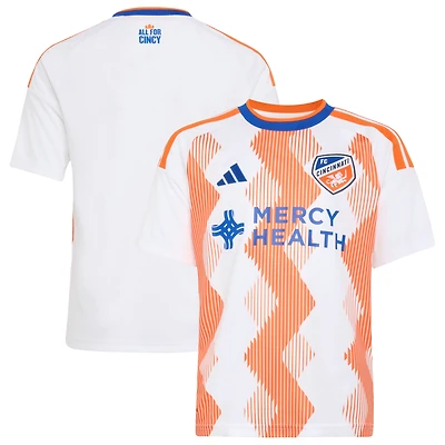 Youth adidas White FC Cincinnati 2026 The Seven Hills Kit Replica Jersey