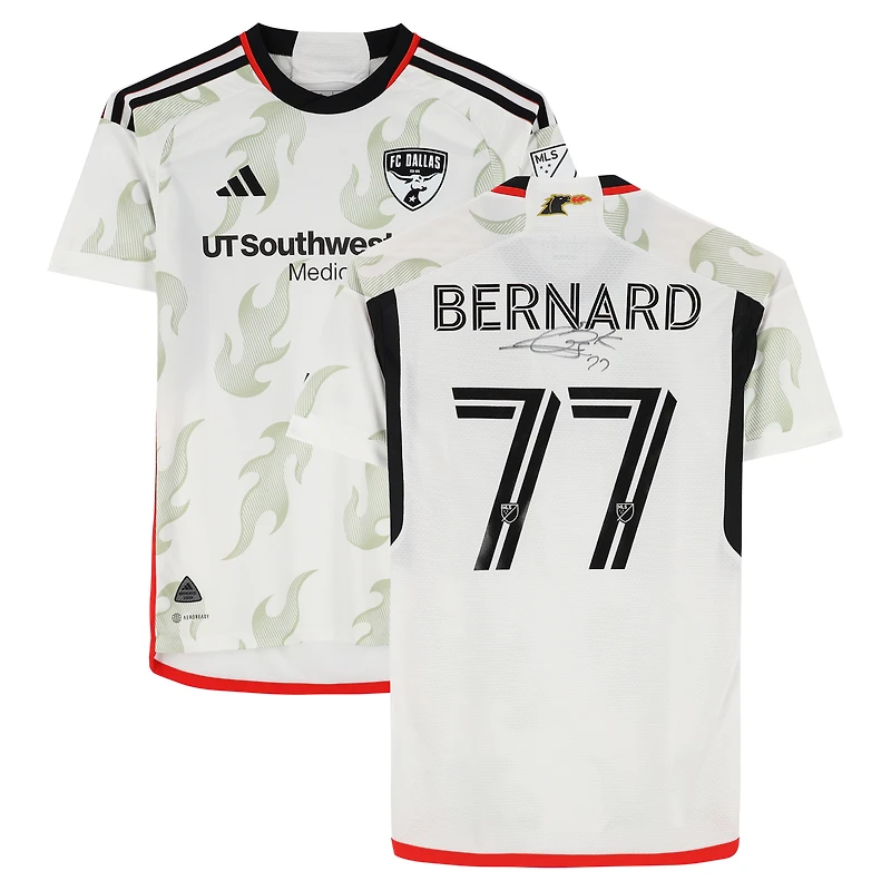 Bernard Kamungo FC Dallas Autographed Match-Used #77 White adidas Jersey from the 2024 MLS Season - Size S