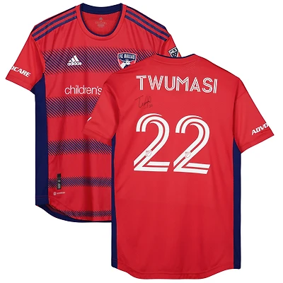 Ema Twumasi FC Dallas Autographed Match-Used #22 Red Jersey from the 2023 MLS Season