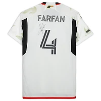 Maillot blanc dédicacé #4 de Marco Farfan FC Dallas lors de la saison 2023 de la MLS