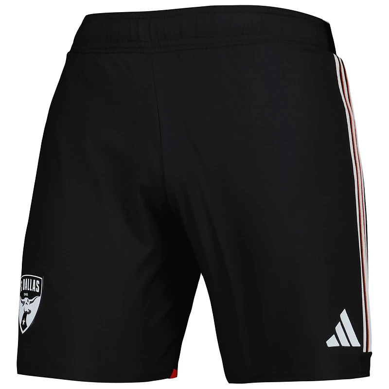 Short adidas noir FC Dallas 2023 extérieur AEROREADY Authentic pour homme