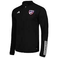 Men's adidas Black FC Dallas 2023 On-Field AEROREADY Full-Zip Training Top