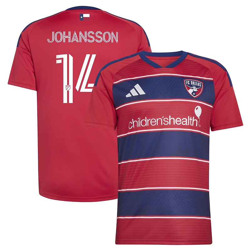 Men's adidas Herman Johansson Red FC Dallas 2026 DNA Kit Replica Jersey