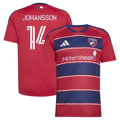 Maillot réplique adidas Herman Johansson rouge FC Dallas 2026 DNA pour homme