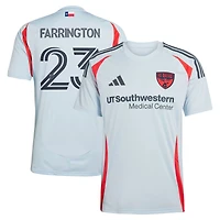 Maillot de joueur réplique adidas Logan Farrington bleu clair FC Dallas 2025 The Inferno Kit pour homme