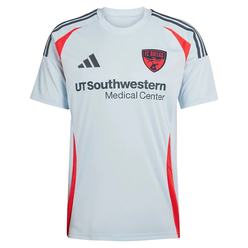 Men's adidas Logan Farrington Light Blue FC Dallas 2025 The Inferno Kit Replica Player Jersey