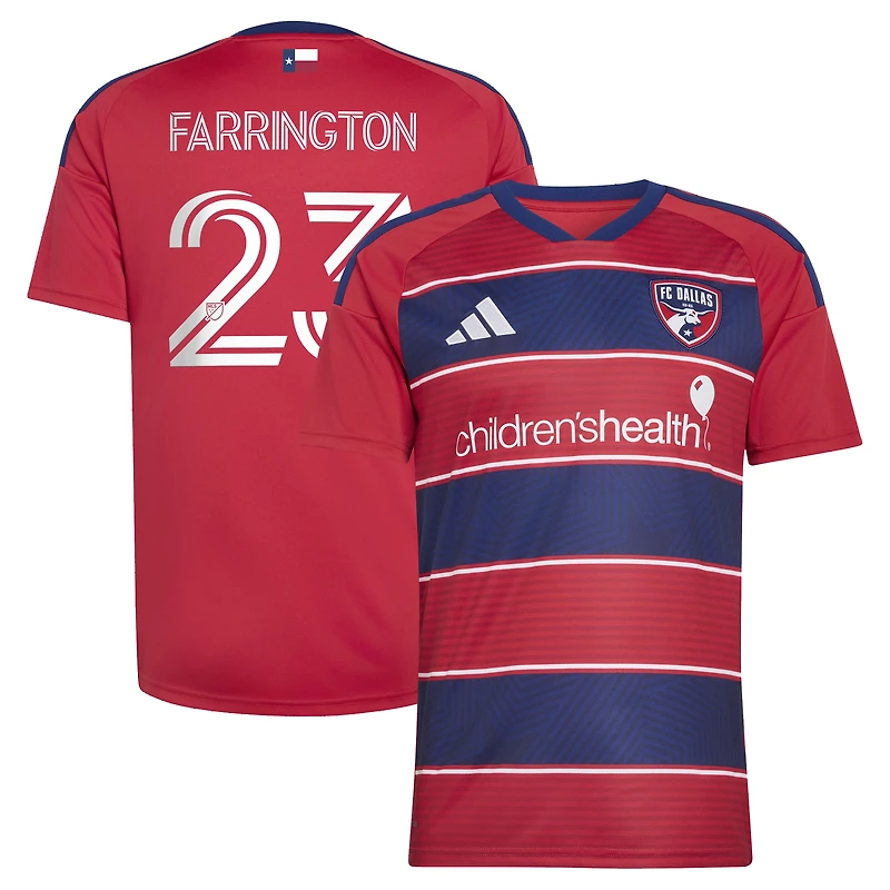 Men's adidas Logan Farrington Red FC Dallas 2026 DNA Kit Replica Jersey
