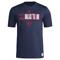 Men's adidas Navy FC Dallas 2024 Jersey Hook AEROREADY T-Shirt