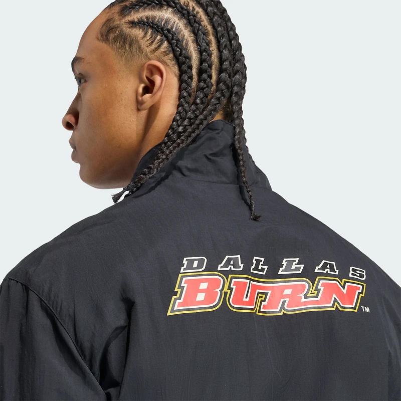 Veste zippée intégrale adidas Originals noire FC Dallas 2025 Archive Collection Anthem pour homme