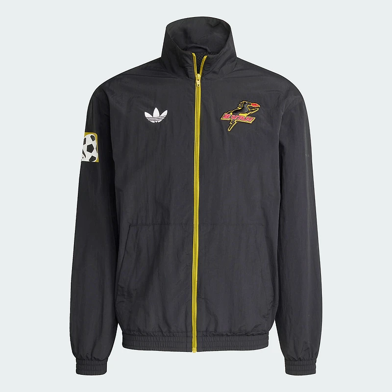 Veste zippée intégrale adidas Originals noire FC Dallas 2025 Archive Collection Anthem pour homme