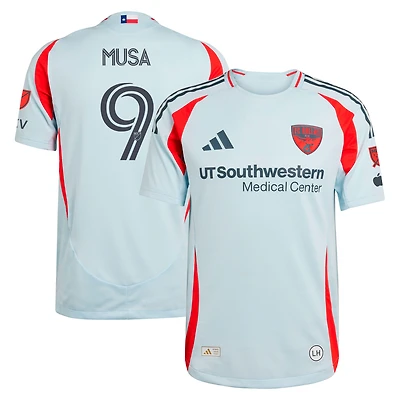 Maillot de joueur authentique adidas Petar Musa bleu clair FC Dallas 2025 The Inferno Kit pour homme