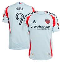 Maillot de joueur authentique adidas Petar Musa bleu clair FC Dallas 2025 The Inferno Kit pour homme