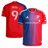 Maillot de joueur authentique adidas Petar Musa bleu marine FC Dallas 2024 After Burner pour homme