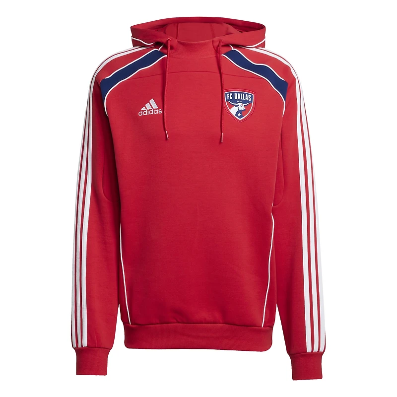 Sweat à capuche de voyage adidas FC Dallas 2025 pour homme Rouge