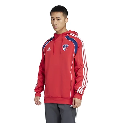 Sweat à capuche de voyage adidas FC Dallas 2025 pour homme Rouge
