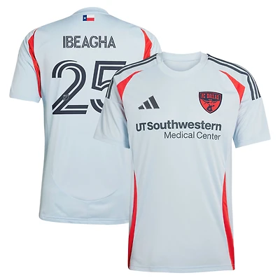 Men's adidas Sebastien Ibeagha Light Blue FC Dallas 2025 The Inferno Kit Replica Player Jersey