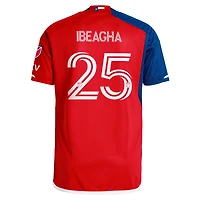 Maillot de joueur authentique adidas Sebastien Ibeagha bleu marine FC Dallas 2024 After Burner pour homme