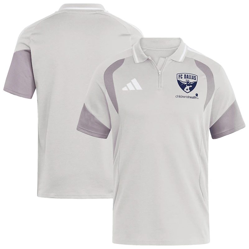 Men's adidas Silver FC Dallas 2026 Tiro Competition Polo