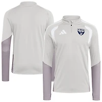 Men's adidas Silver FC Dallas 2026 Tiro Competition Quarter-Zip Training Top