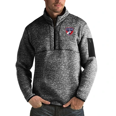 Veste à enfiler zippée quart de tour pour homme, coloris noir, du FC Dallas Fortune, la collection Antigua.