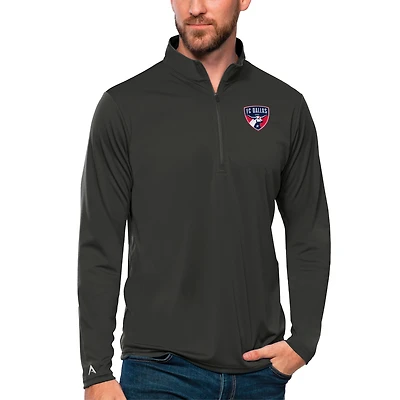 Pull-over zippé quart de tour Antigua Charcoal FC Dallas Tribute pour homme