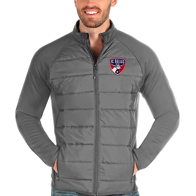 Veste zippée intégrale Antigua Steel FC Dallas Altitude pour homme