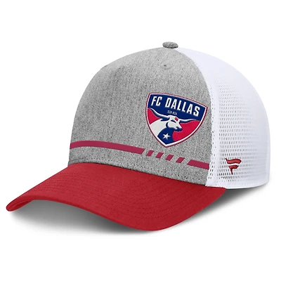 Casquette ajustable Fanatics Heather Grey FC Dallas Low Block Trucker pour homme