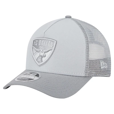 Men's New Era Gray FC Dallas Color Pack 9FORTY A-Frame Adjustable Trucker Hat