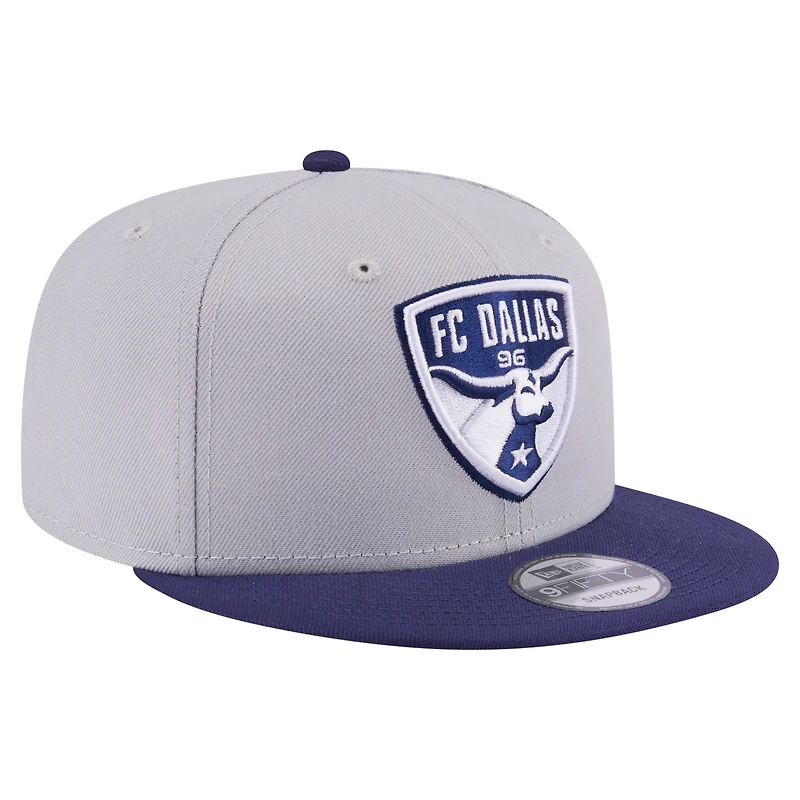 Casquette Snapback bicolore FC Dallas 9FIFTY de New Era pour homme, gris