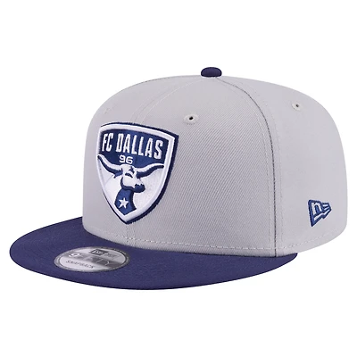 Men's New Era Gray FC Dallas Color Pack Two-Tone 9FIFTY Snapback Hat