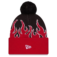 Bonnet en tricot à revers et pompon rouge FC Dallas 2025 pour homme New Era