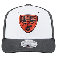 Casquette extensible à bouton-pression New Era blanche/grise FC Dallas 2025 Jersey Hook 9SEVENTY pour homme