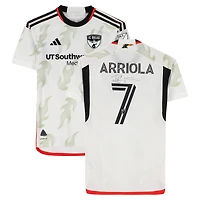 Paul Arriola FC Dallas Autographed Match-Used #7 White adidas Jersey from the 2024 MLS Season - Size XS