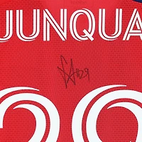 Sam Junqua FC Dallas Autographed Match-Used #29 Red adidas Jersey from the 2024 MLS Season - Size L